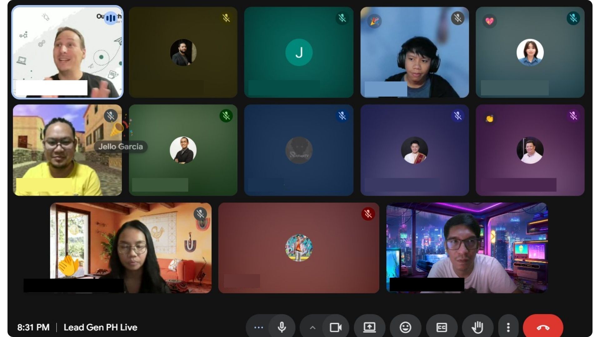 Founder on a live training call with Filipino operators